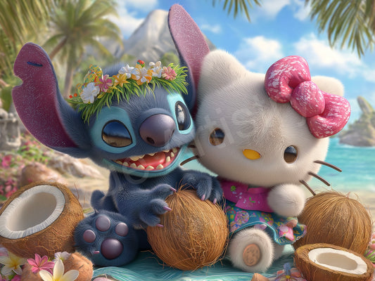 Island Vibes 2 - Stitch & Hello Kitty