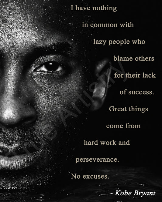Kobe Bryant Motivation Wall Art