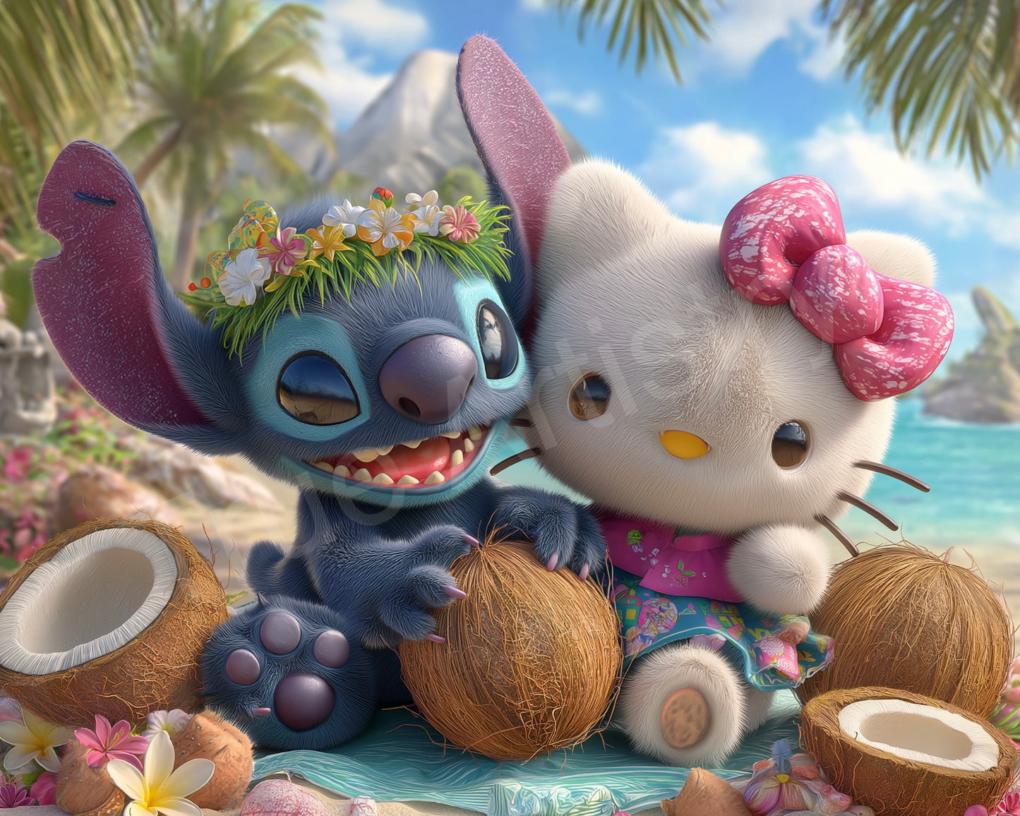 Island Vibes 2 - Stitch & Hello Kitty