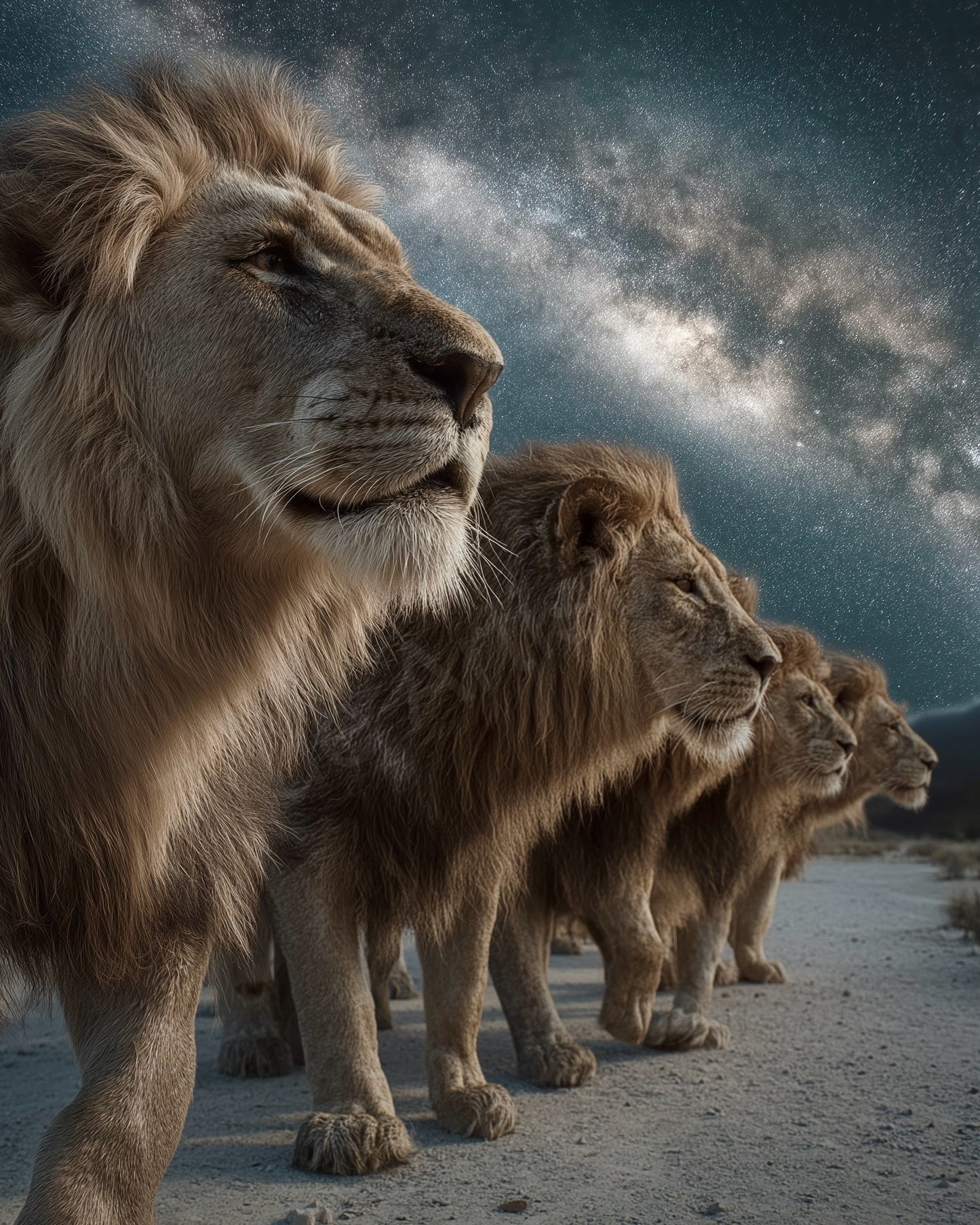 Lions of the Cosmos – Canvas Wall Art