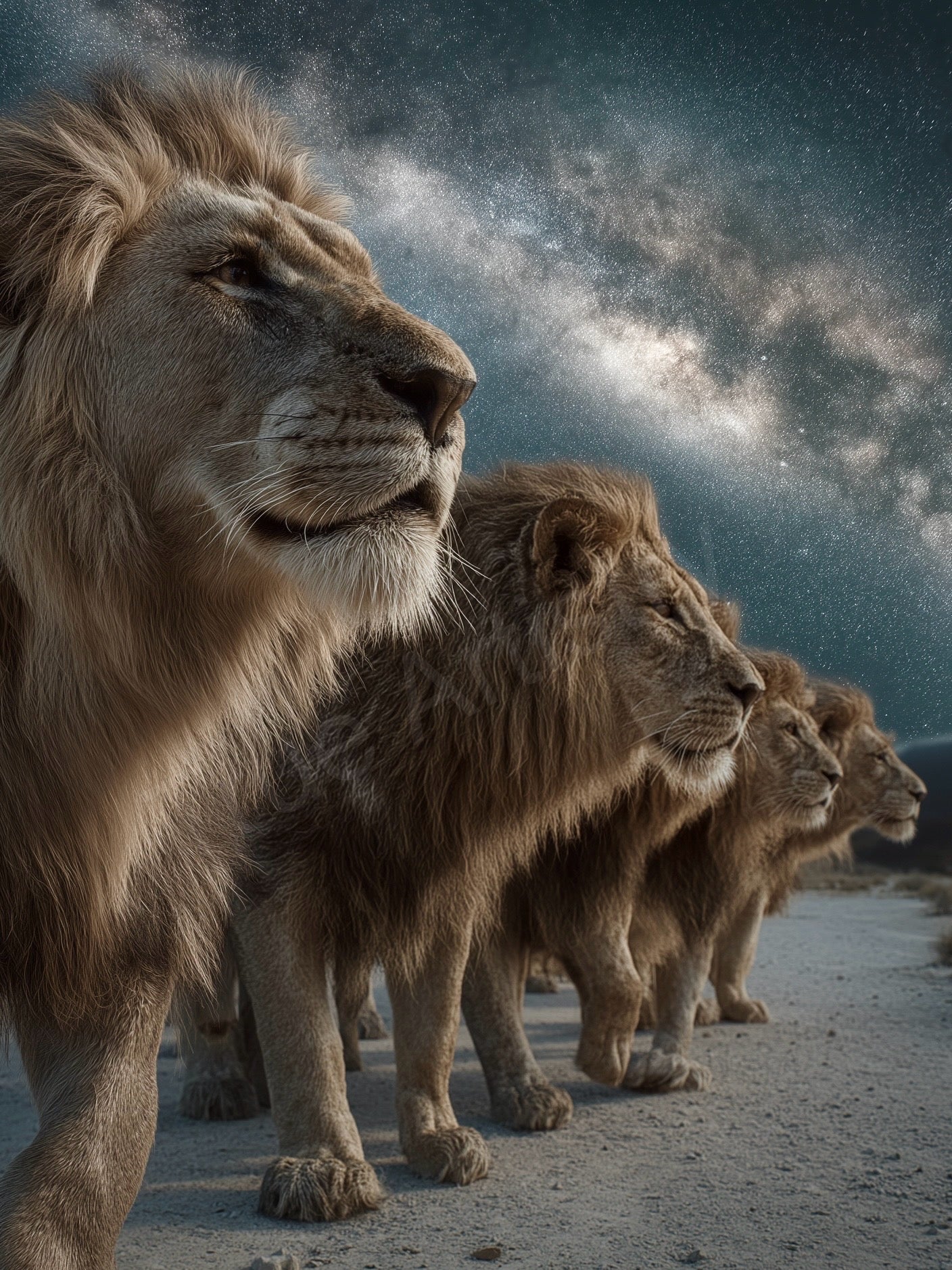 Lions of the Cosmos – Canvas Wall Art
